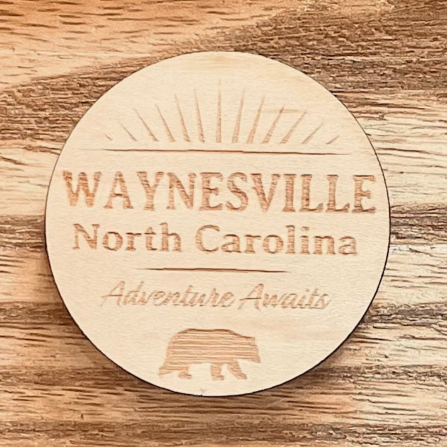 Waynesville Bear Wooden Magnet