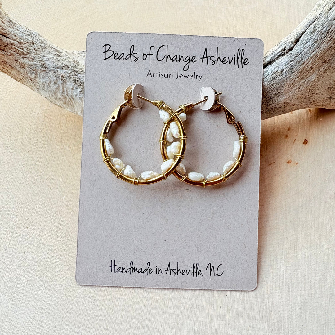 Pearl Circle Earring