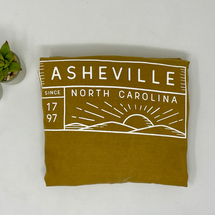 'Asheville Sunrise' Hooded Long Sleeve Top