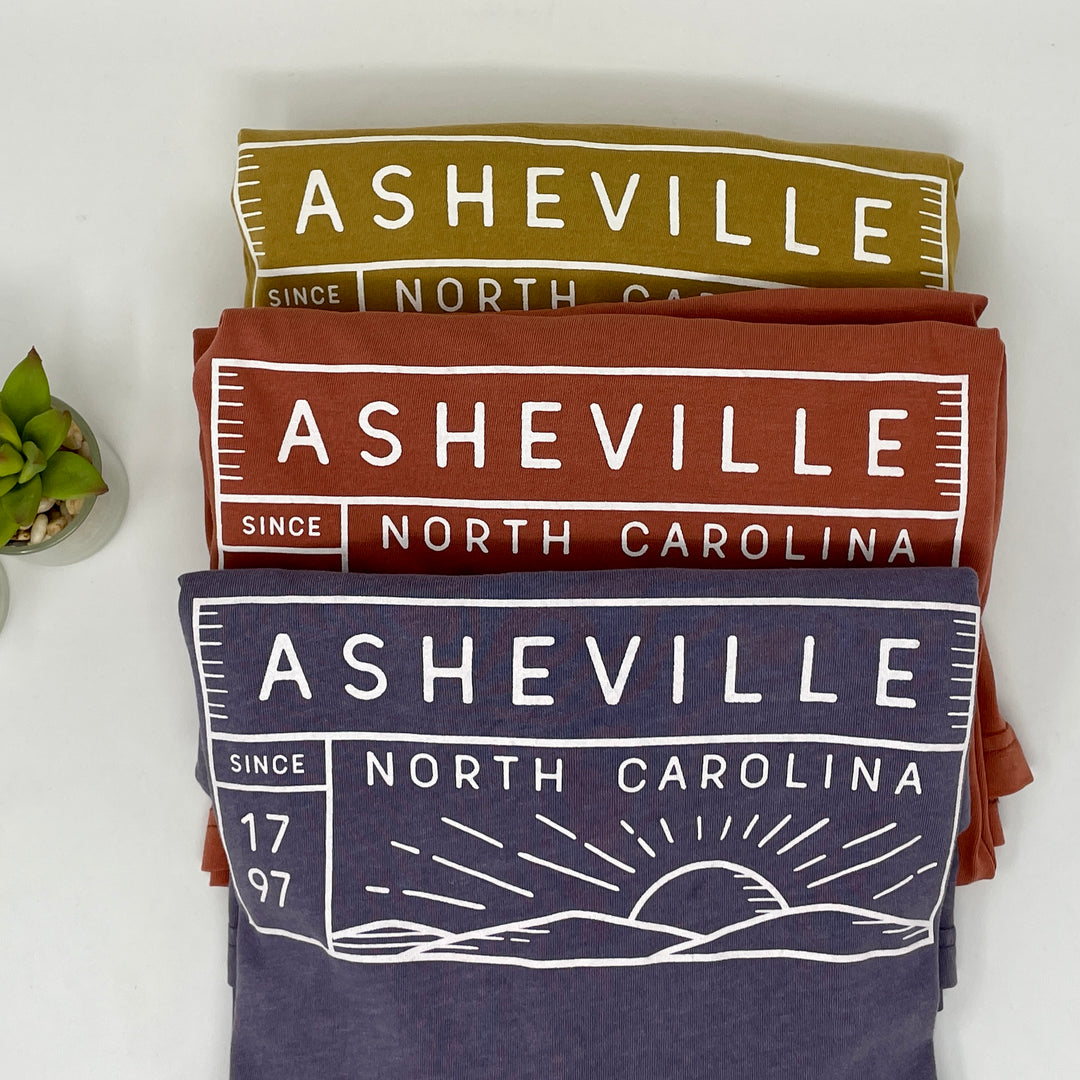 'Asheville Sunrise' Hooded Long Sleeve Top