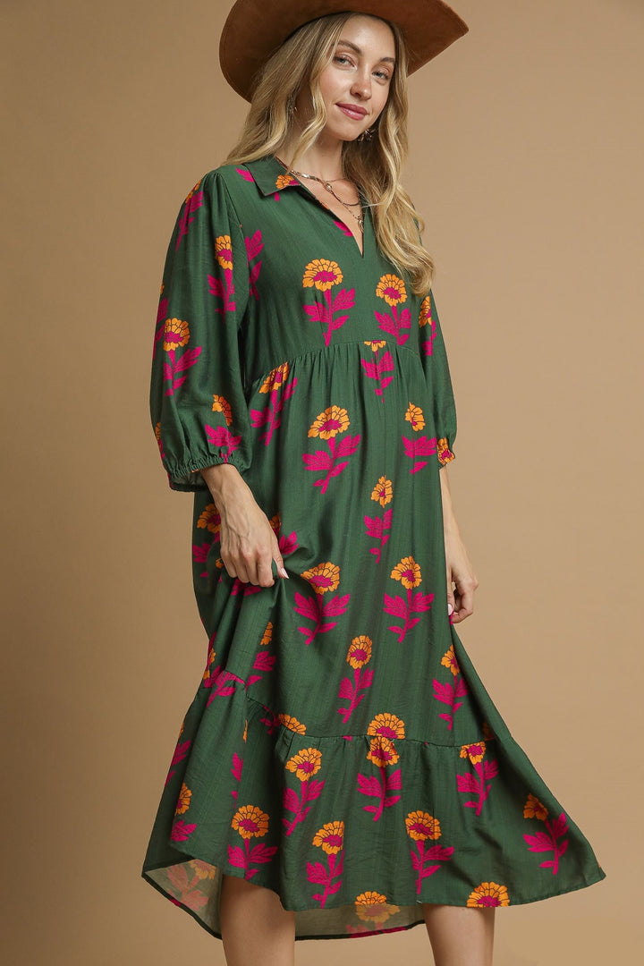 Majestic Motif Maxi Dress