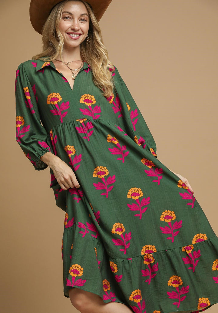 Majestic Motif Maxi Dress