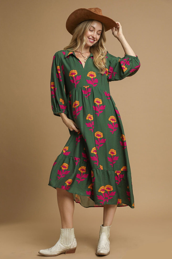 Majestic Motif Maxi Dress