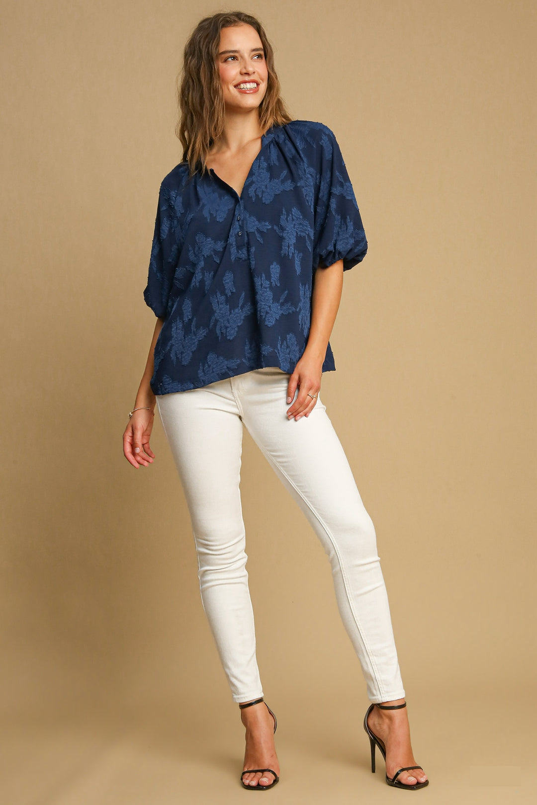 Burnout Split Neck Top