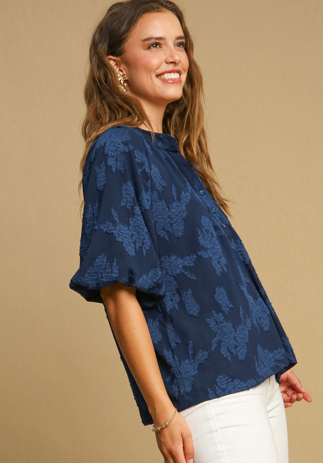 Burnout Split Neck Top