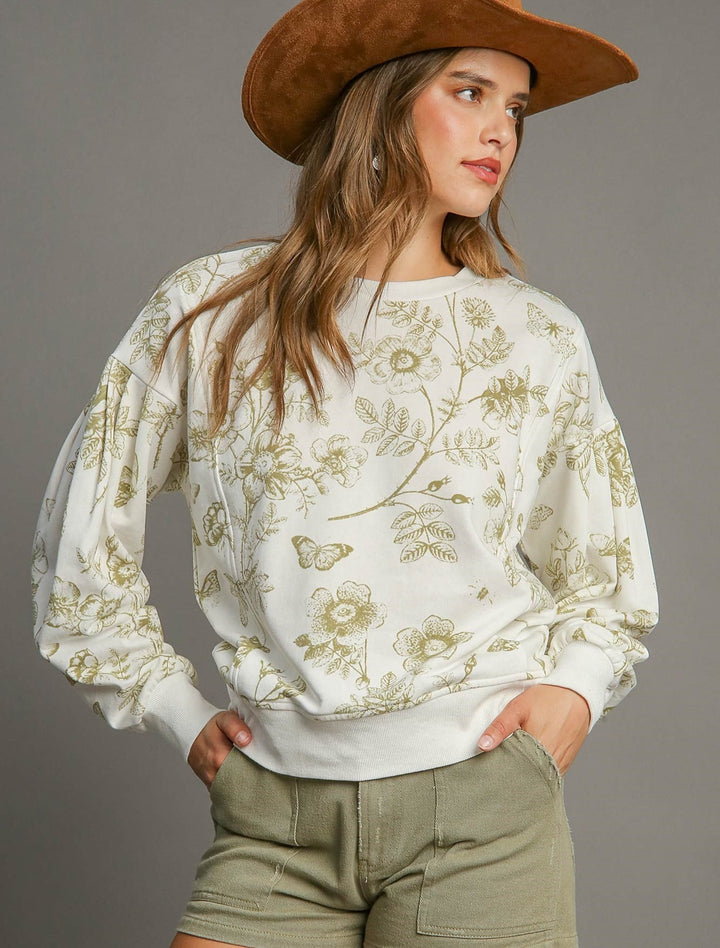 Floral French Terry Top