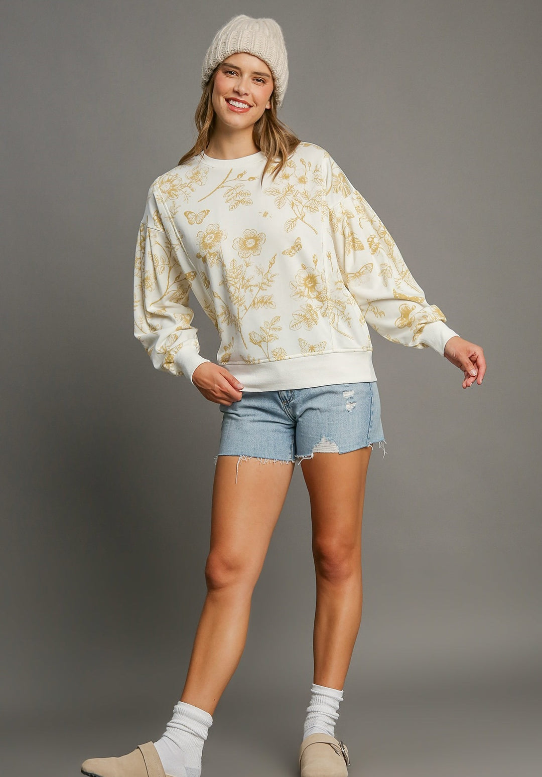 Floral French Terry Top