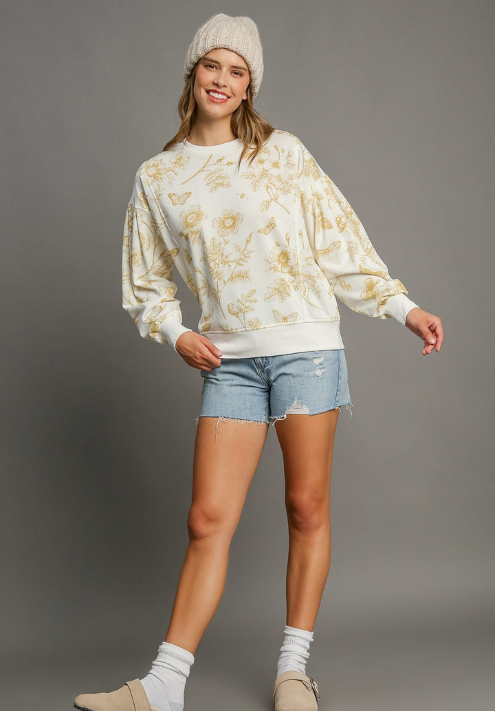 Floral French Terry Top