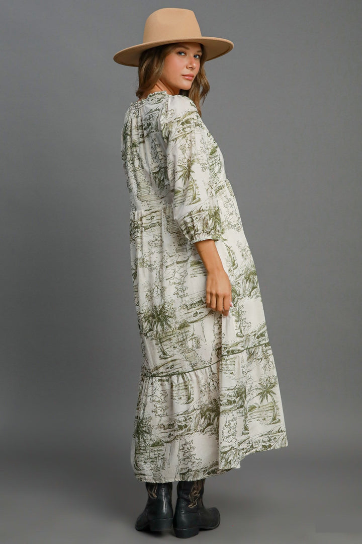 Toile Landscape Dress