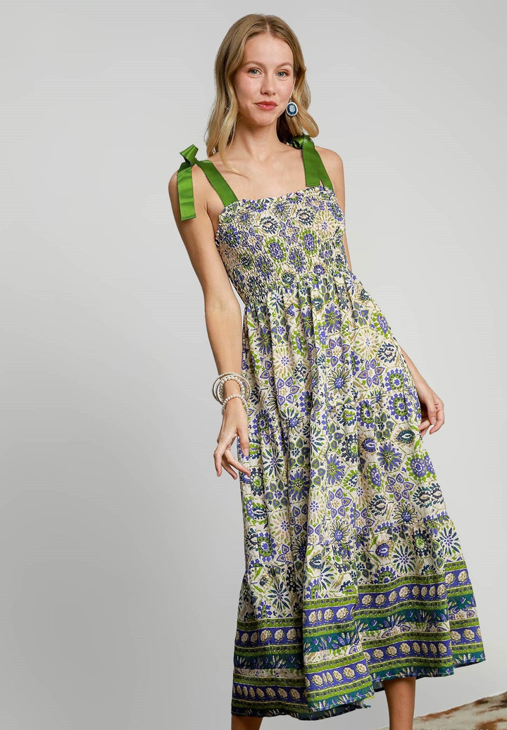 Satin Ribbon Maxi Dress