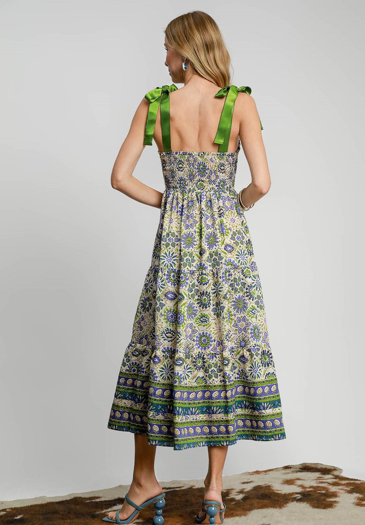 Satin Ribbon Maxi Dress