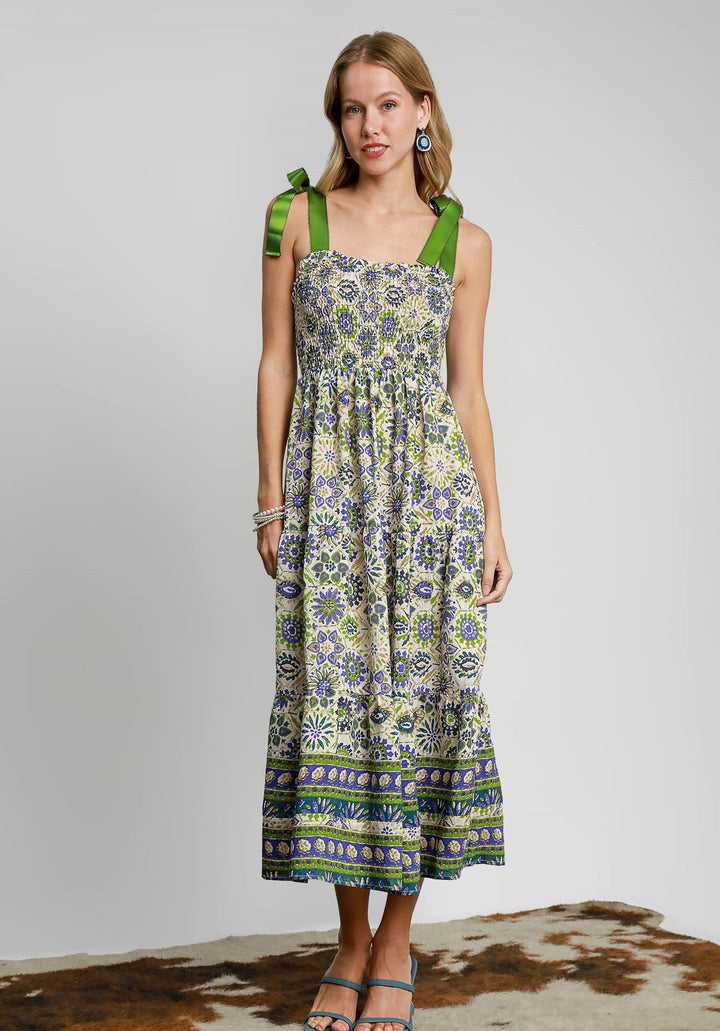 Satin Ribbon Maxi Dress