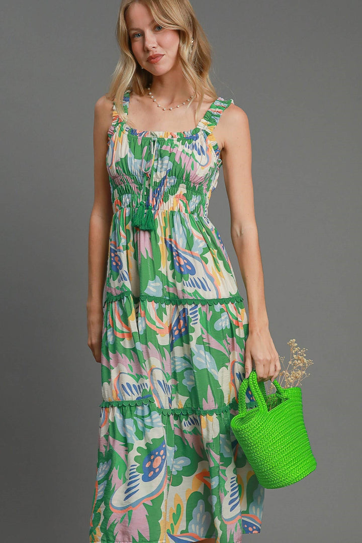 Scallop Trim Maxi Dress