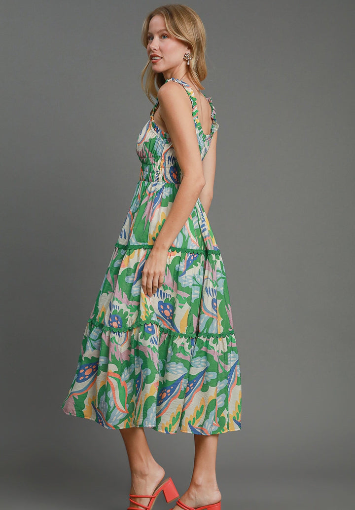 Scallop Trim Maxi Dress