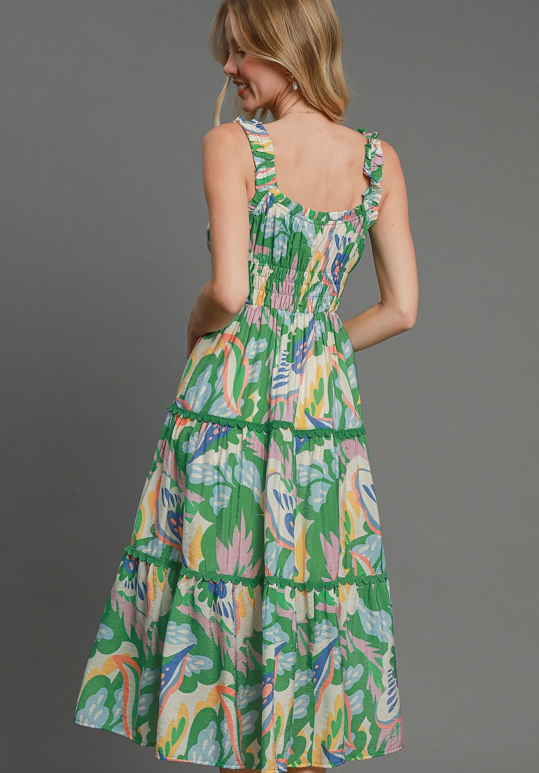 Scallop Trim Maxi Dress