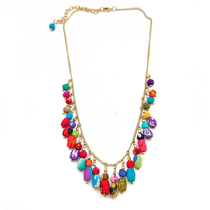 Aasha Oval And Round Dangle Necklace
