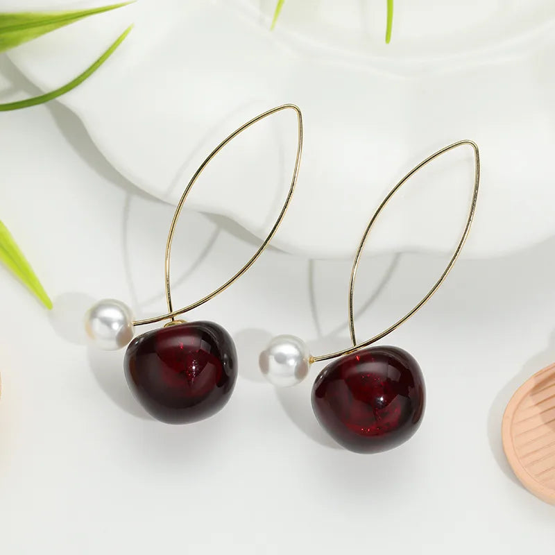 Cherry + Pearl Dangle