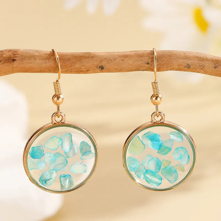 Floral Flake Disc Dangles