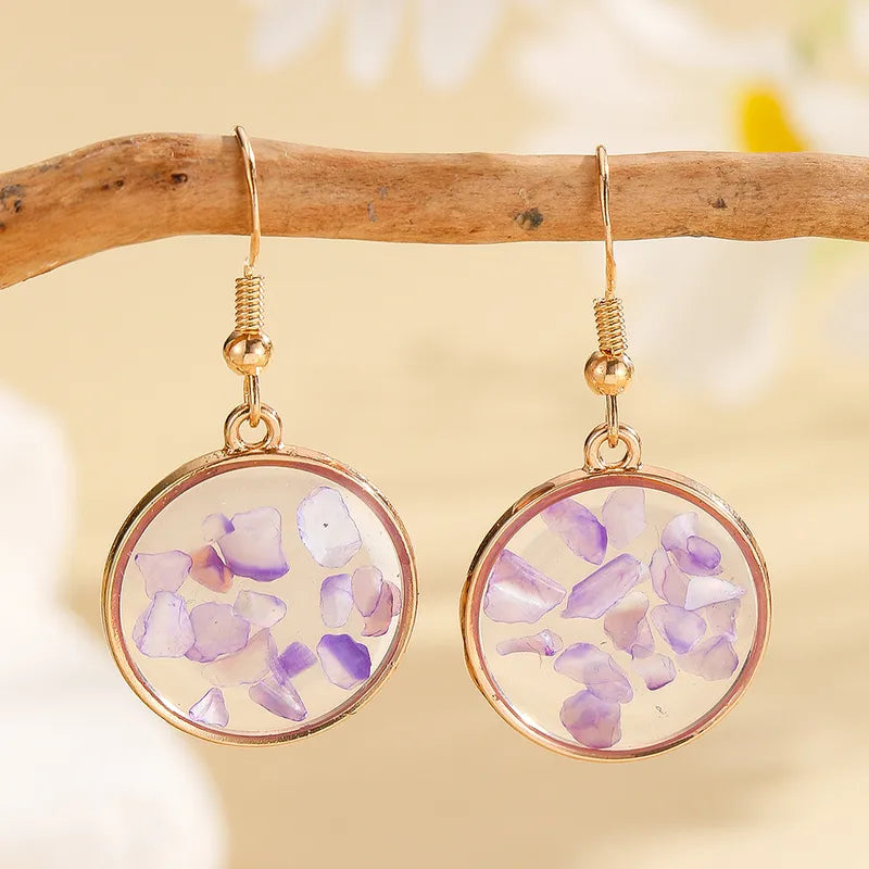 Floral Flake Disc Dangles