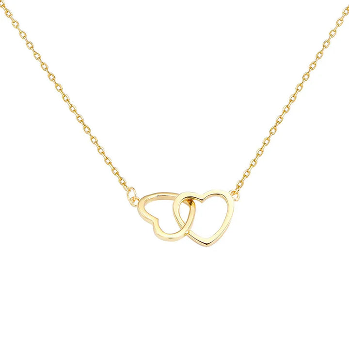 Dainty Linked Hearts Necklace