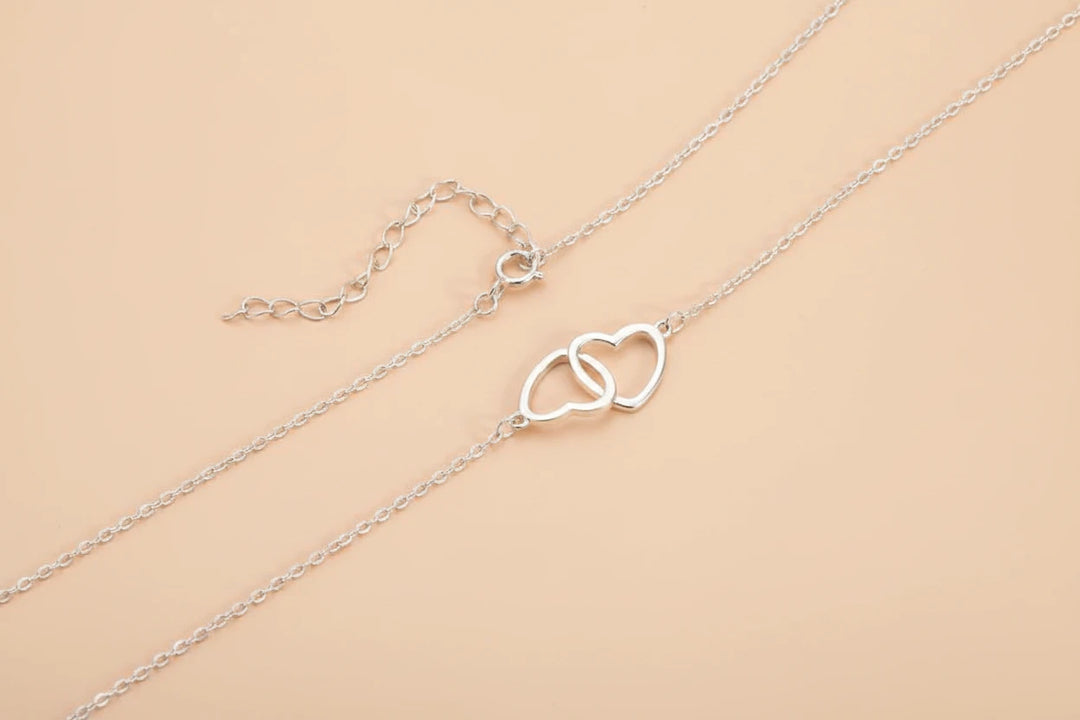 Dainty Linked Hearts Necklace