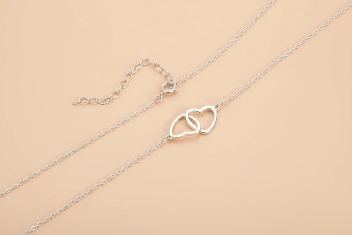 Dainty Linked Hearts Necklace