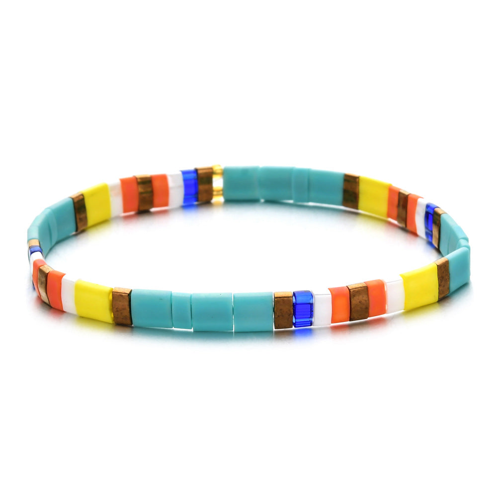 Chic Colorblock Stretch Bracelet