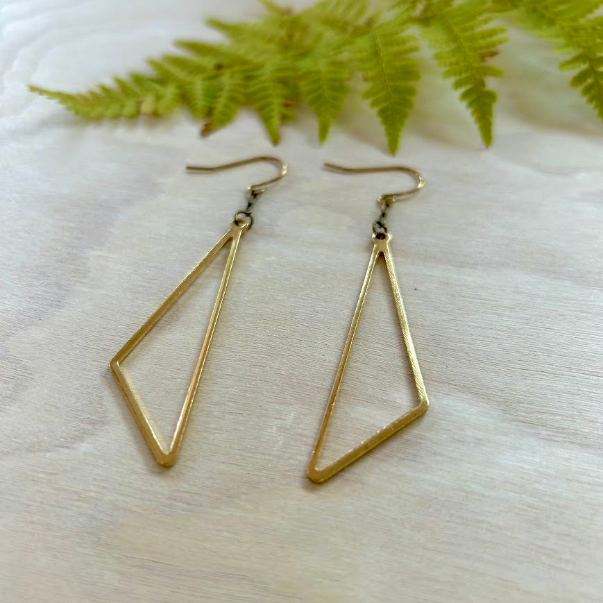 Oblique Triangle Earrings