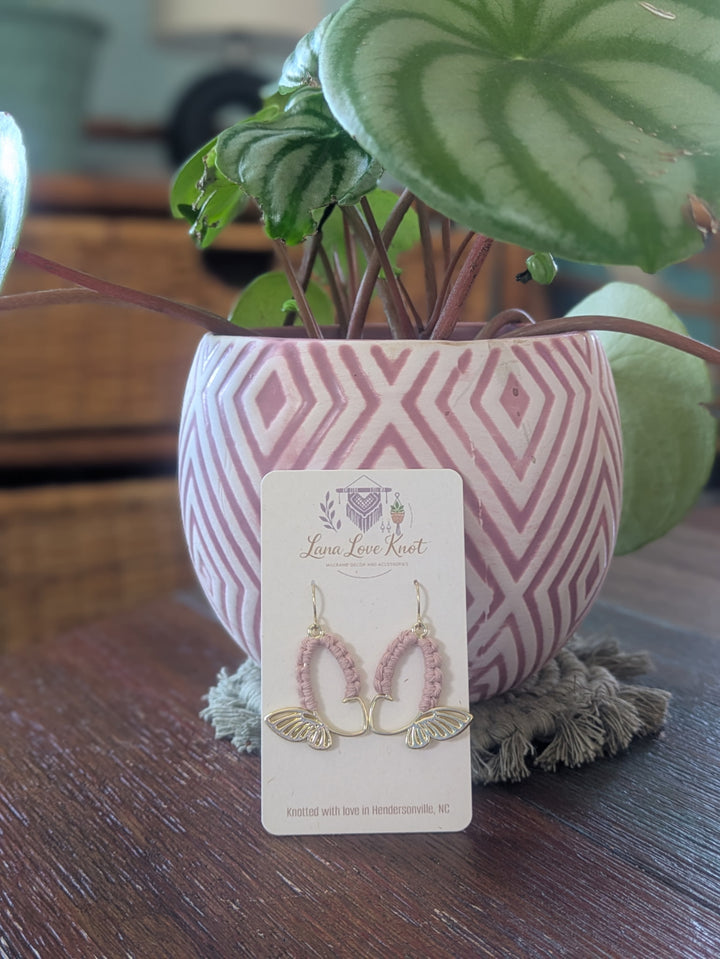 Macramé Butterfly Dangles