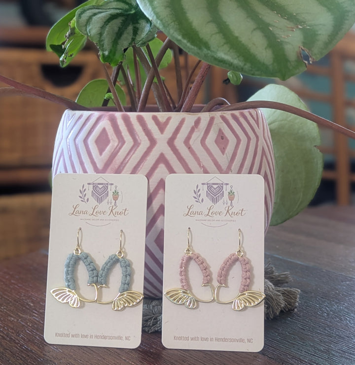Macramé Butterfly Dangles