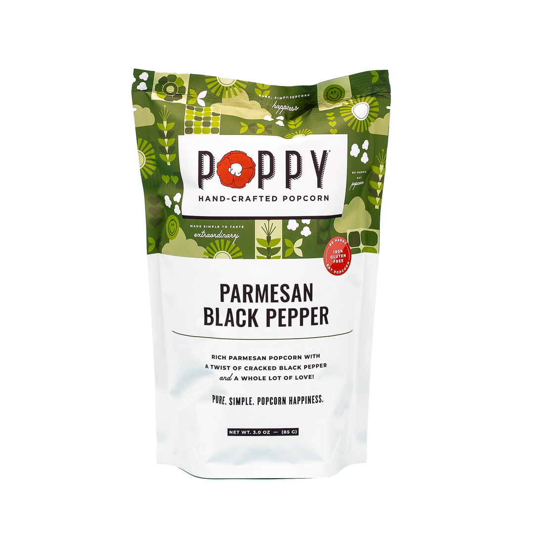 Poppy Handcrafted Popcorn - Parmesan & Black Pepper