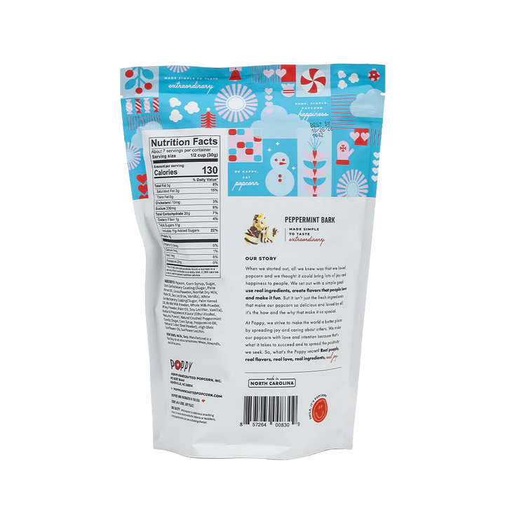 Poppy Handcrafted Popcorn - Peppermint Bark