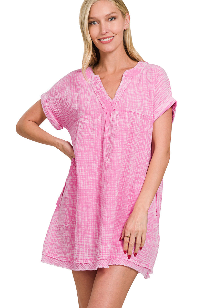 Mineral Washed Beach Dress