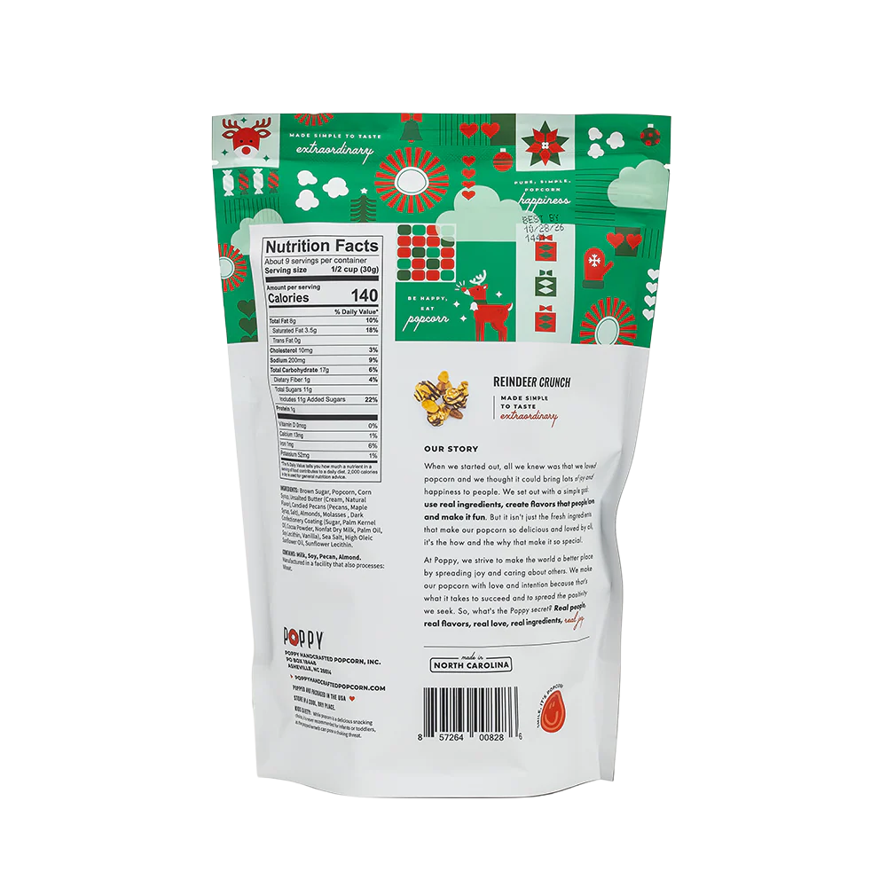 Poppy Handcrafted Popcorn - Reindeer Crunch