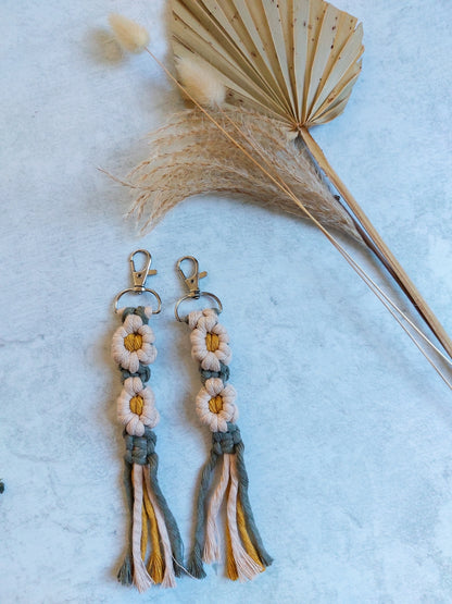 Handmade Knotted Flower Keychain