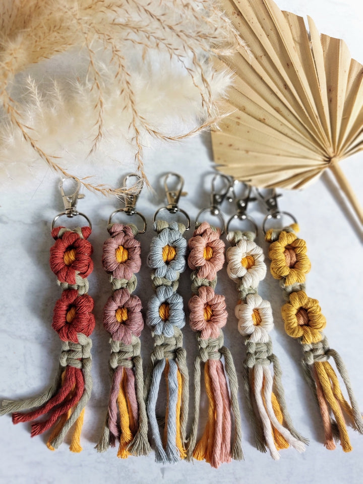 Handmade Knotted Flower Keychain