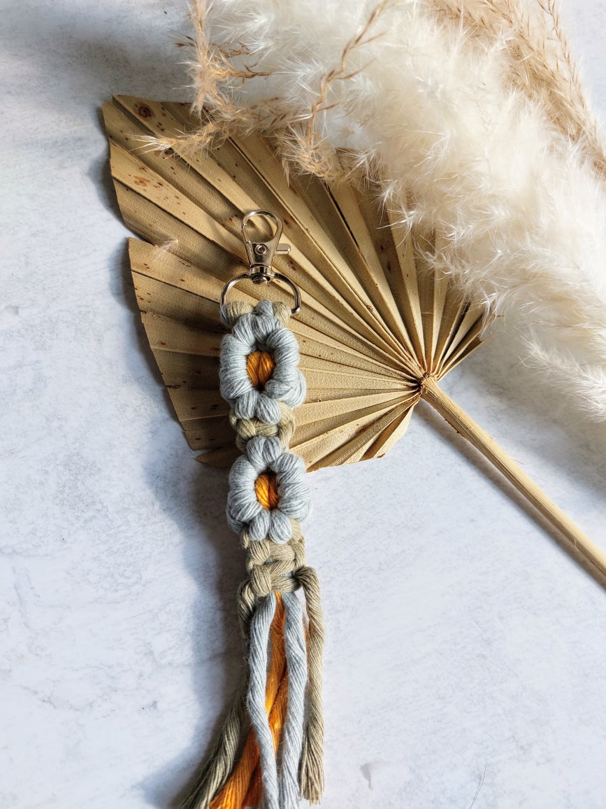 Handmade Knotted Flower Keychain