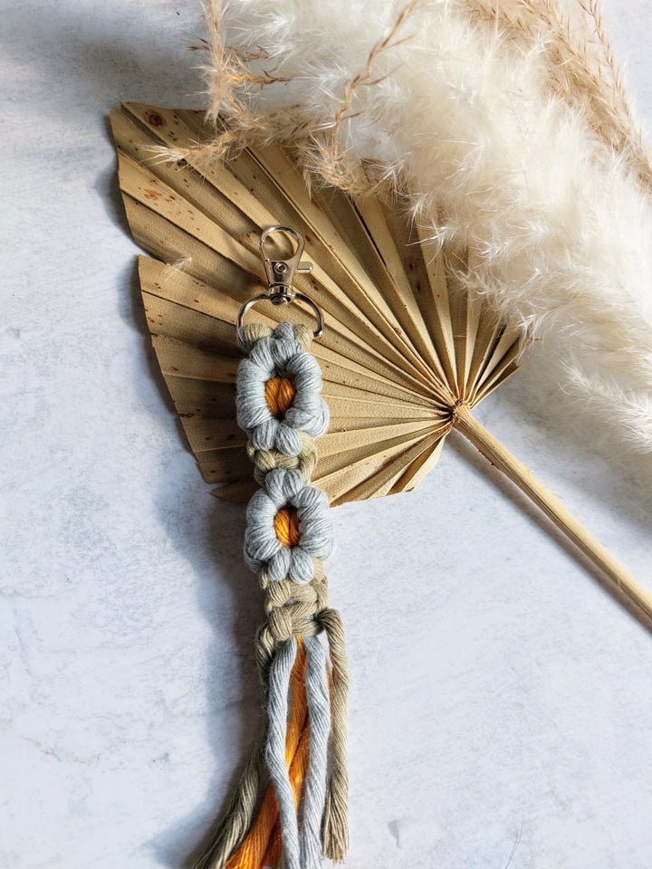 Handmade Knotted Flower Keychain