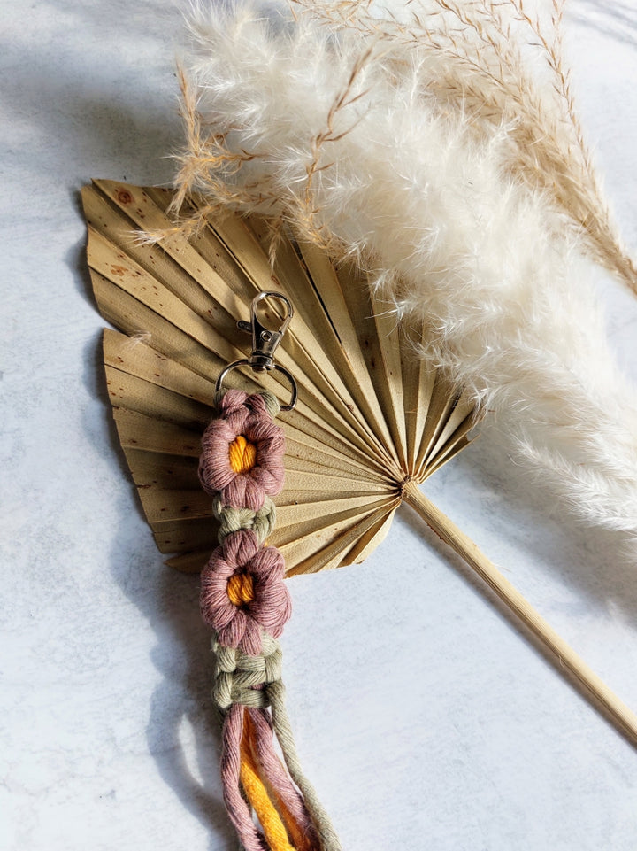 Handmade Knotted Flower Keychain