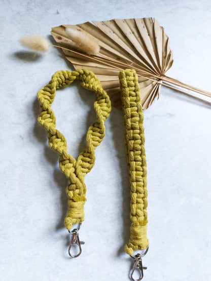 Handcrafted Macramé Wristlet - Silver Clasp