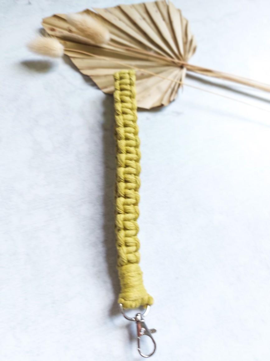 Handcrafted Macramé Wristlet - Silver Clasp