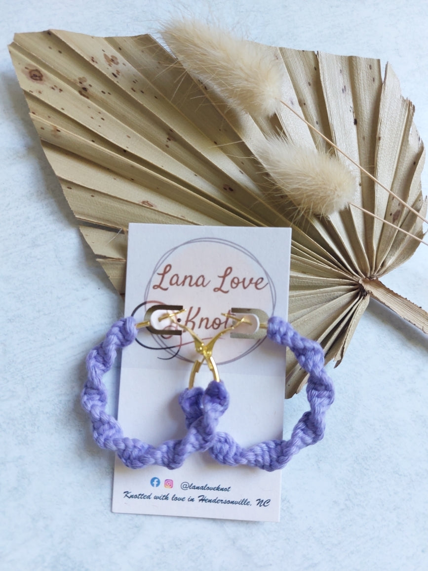Twisted Macramé Hoops