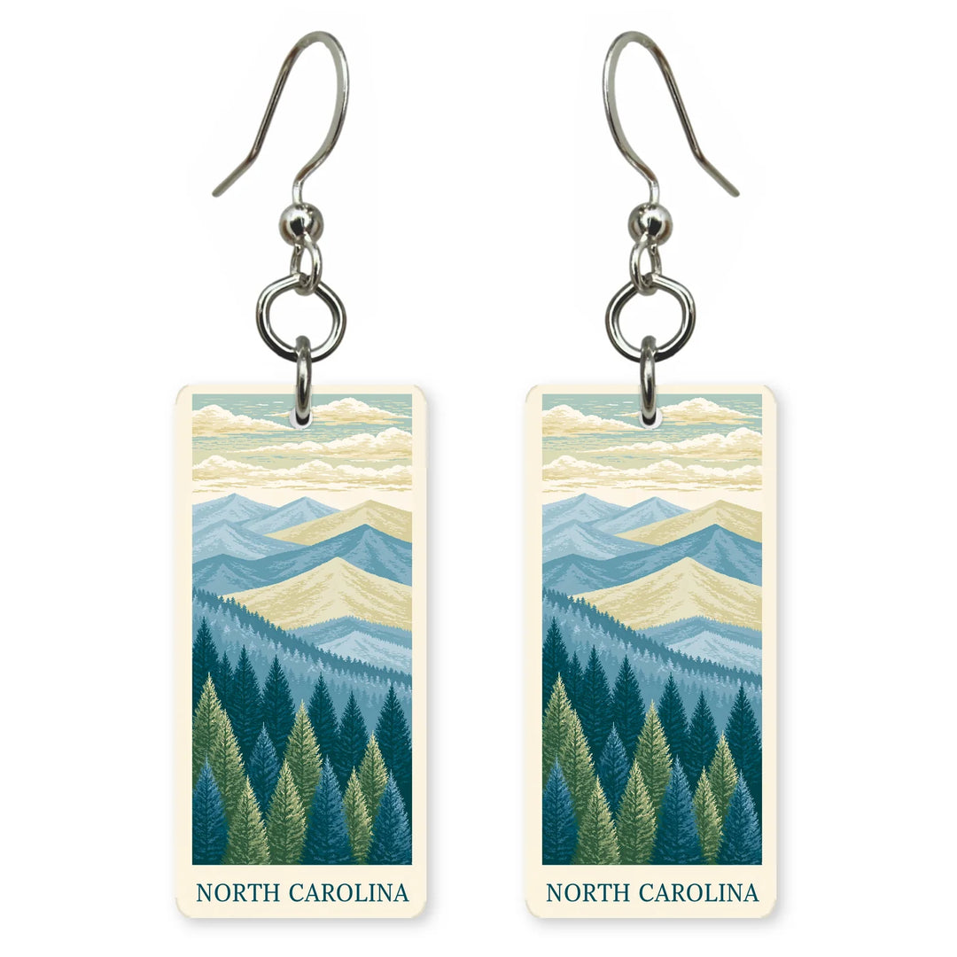 North Carolina Earrings - Blue Ridge Pines