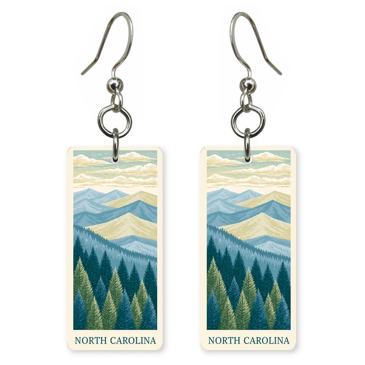 North Carolina Earrings - Blue Ridge Pines