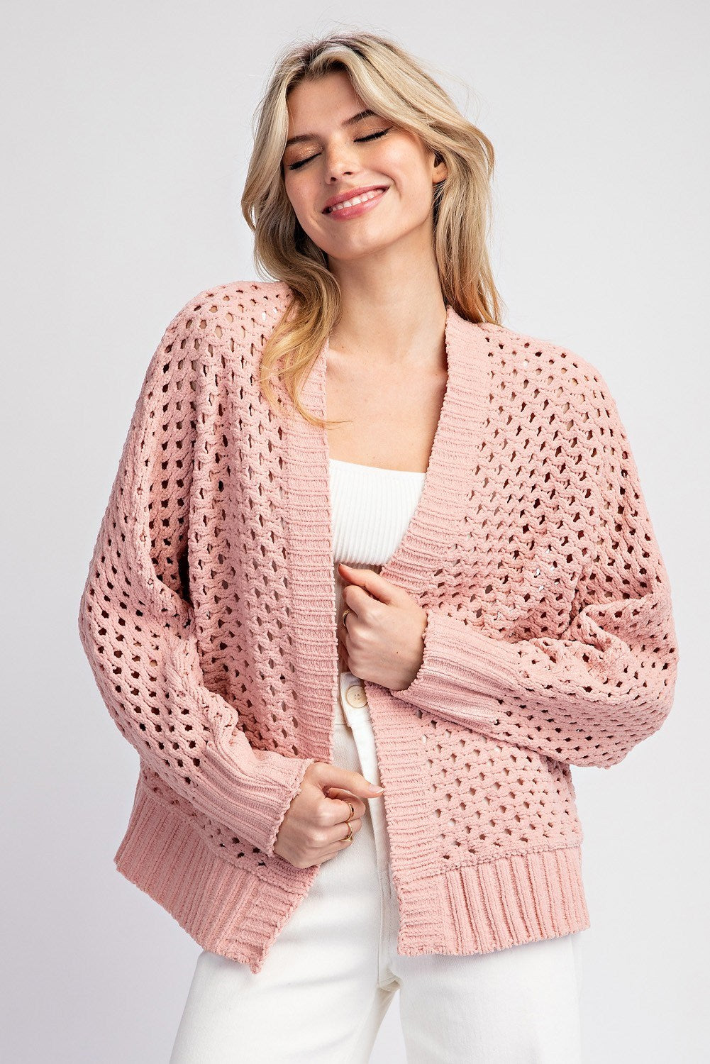 Long Sleeve Crochet Cardigan