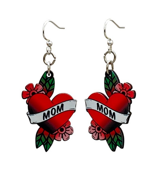 Green Tree Wooden Jewelry - Mom Tattoo