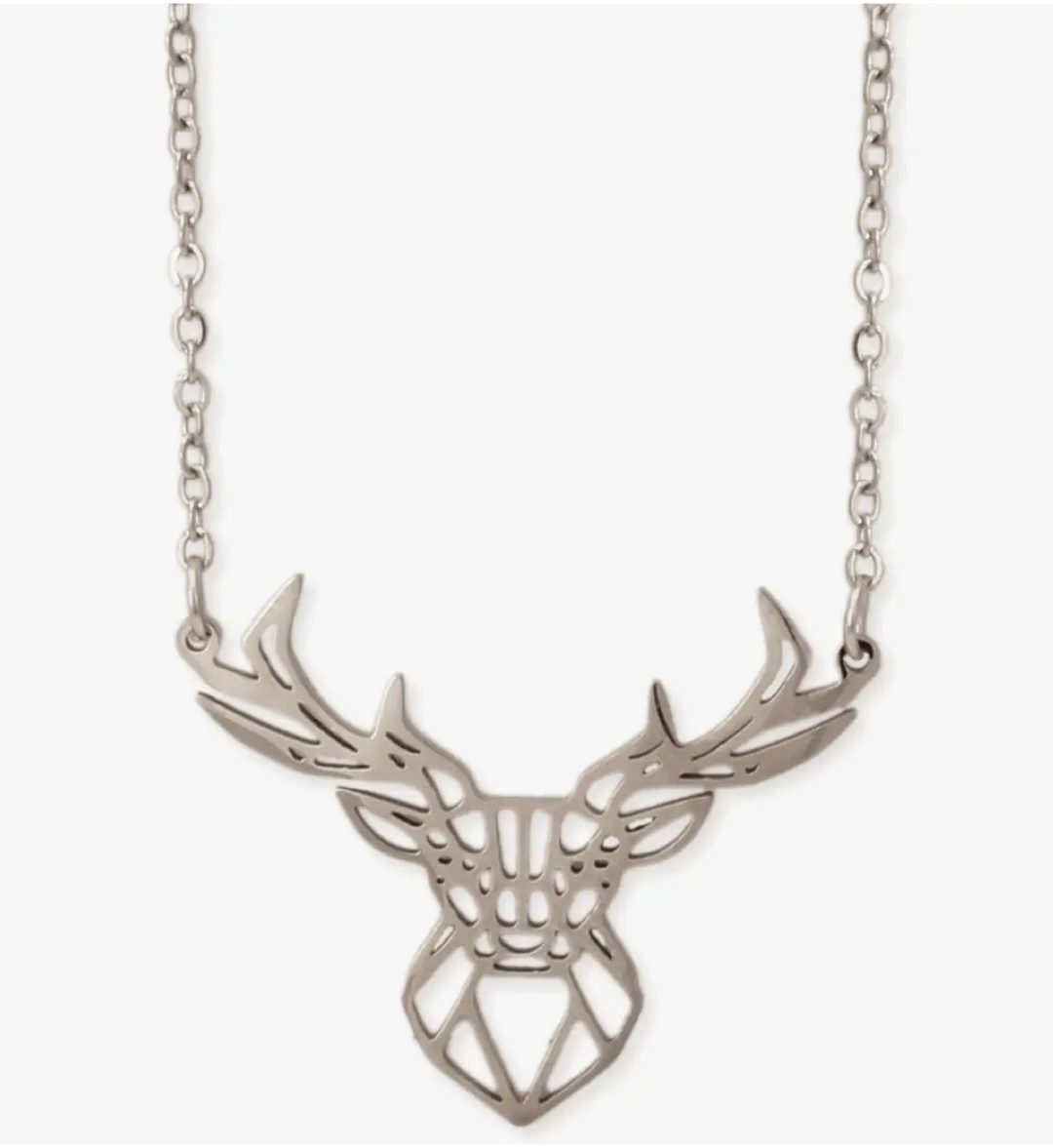 Geometric Deer Necklace