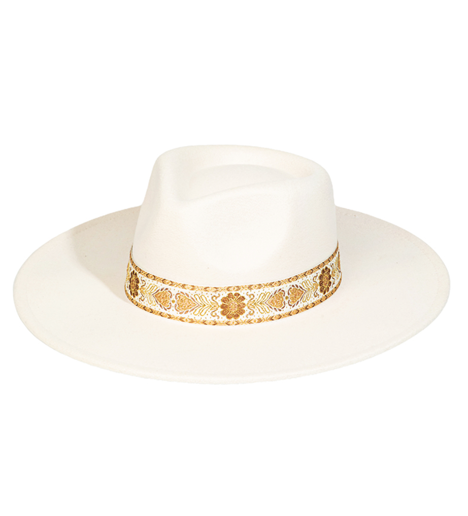 Fedora With Gold Accent Band