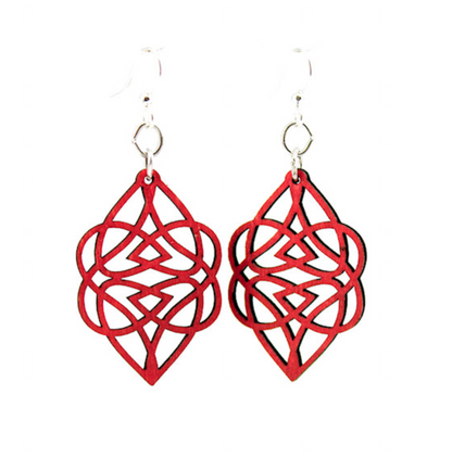 Celtic Hearts - Laser Cut Wooden Earring