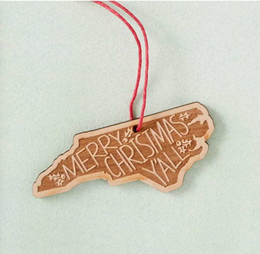 Wooden Ornament - Merry Christmas Y'All